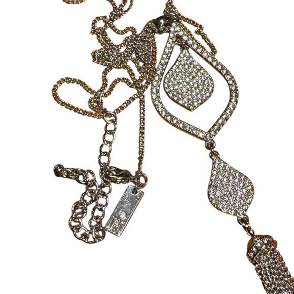 INC International Concepts Silver tone Pendant Necklace - Picture 2 of 3